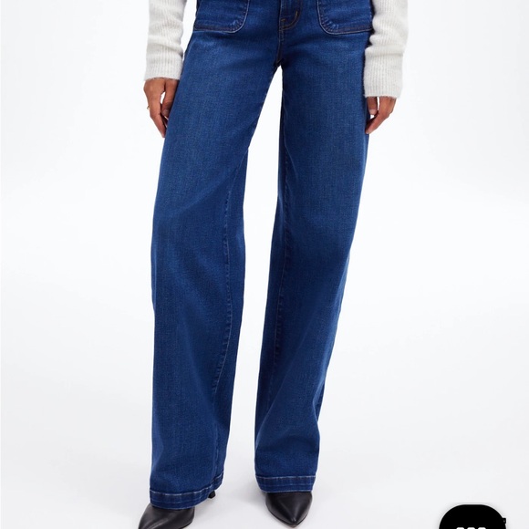 The Emmett Wide-Leg Full Length Jean: Patch Pocket Edition - Picture 2 of 4